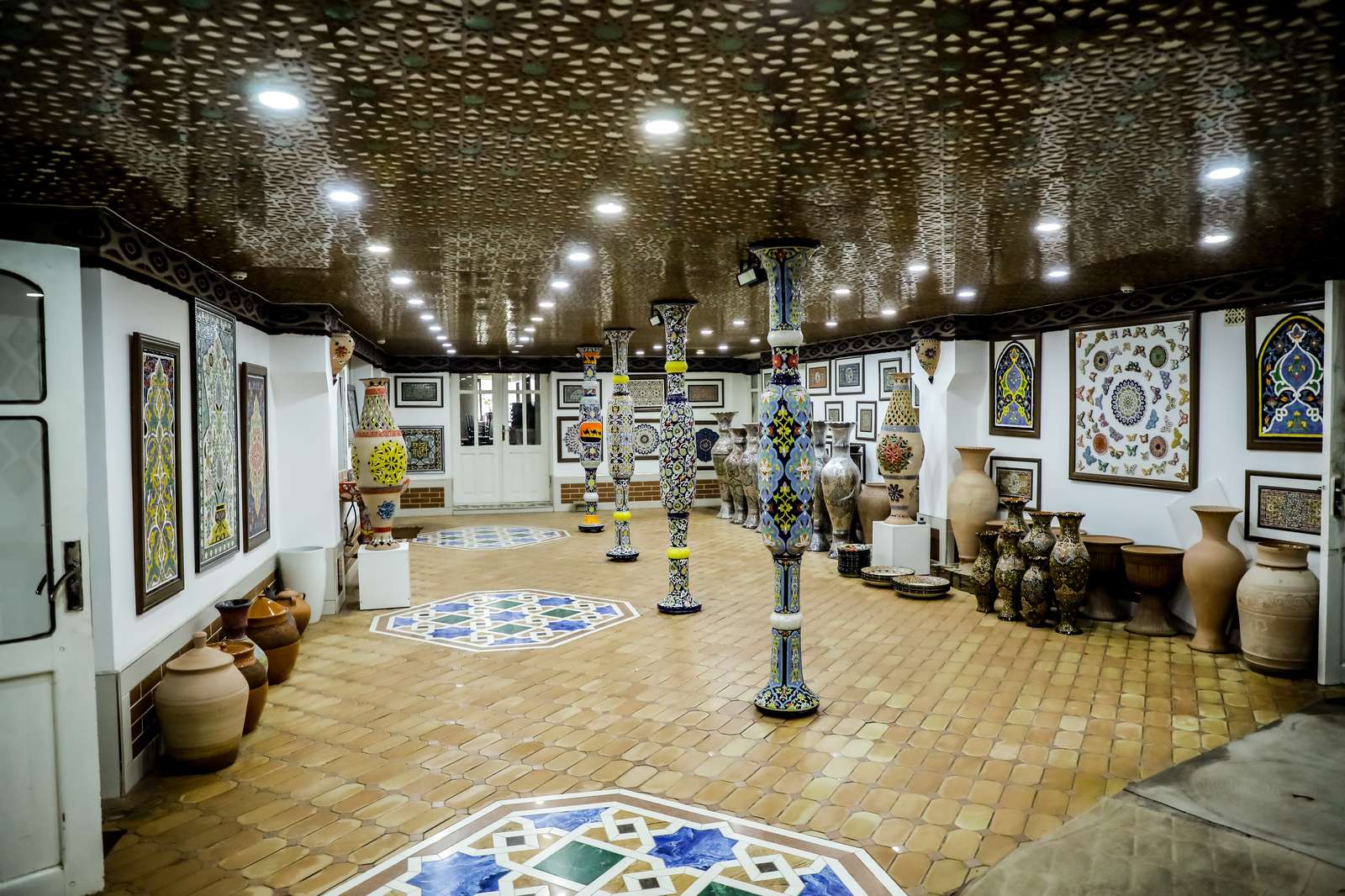 A ceramics gallery in the Fergana region