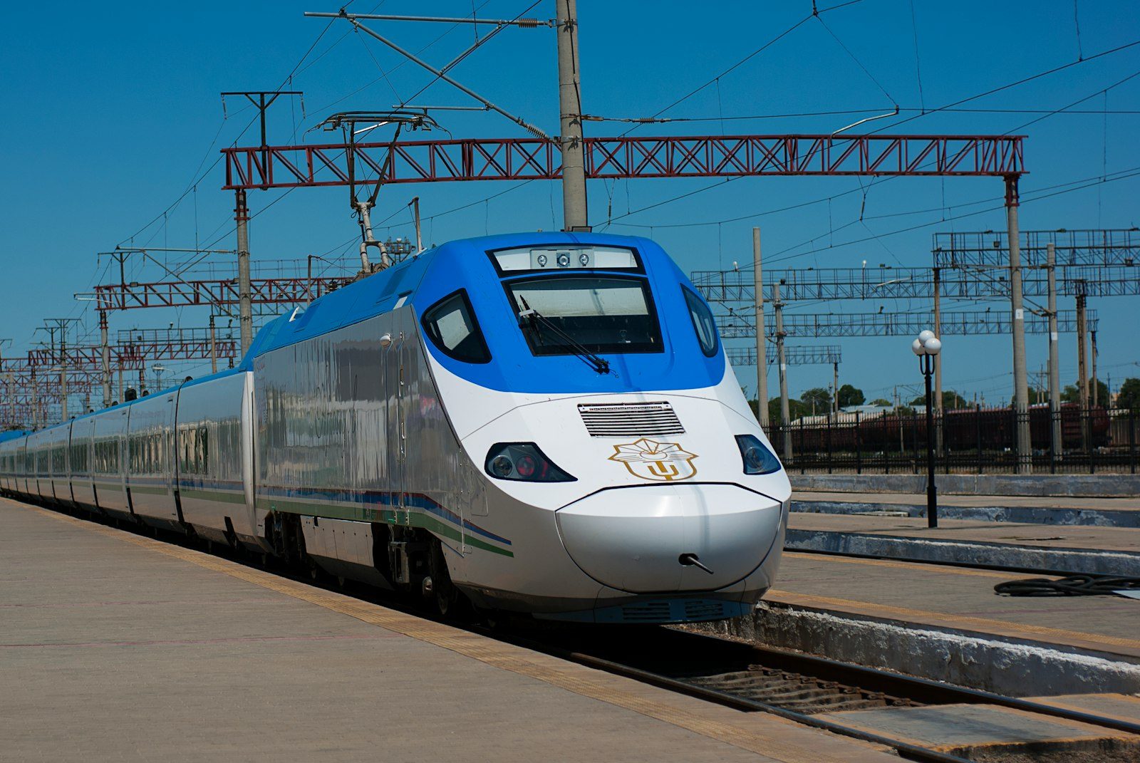 High-speed train at Kagan station near Bukhara