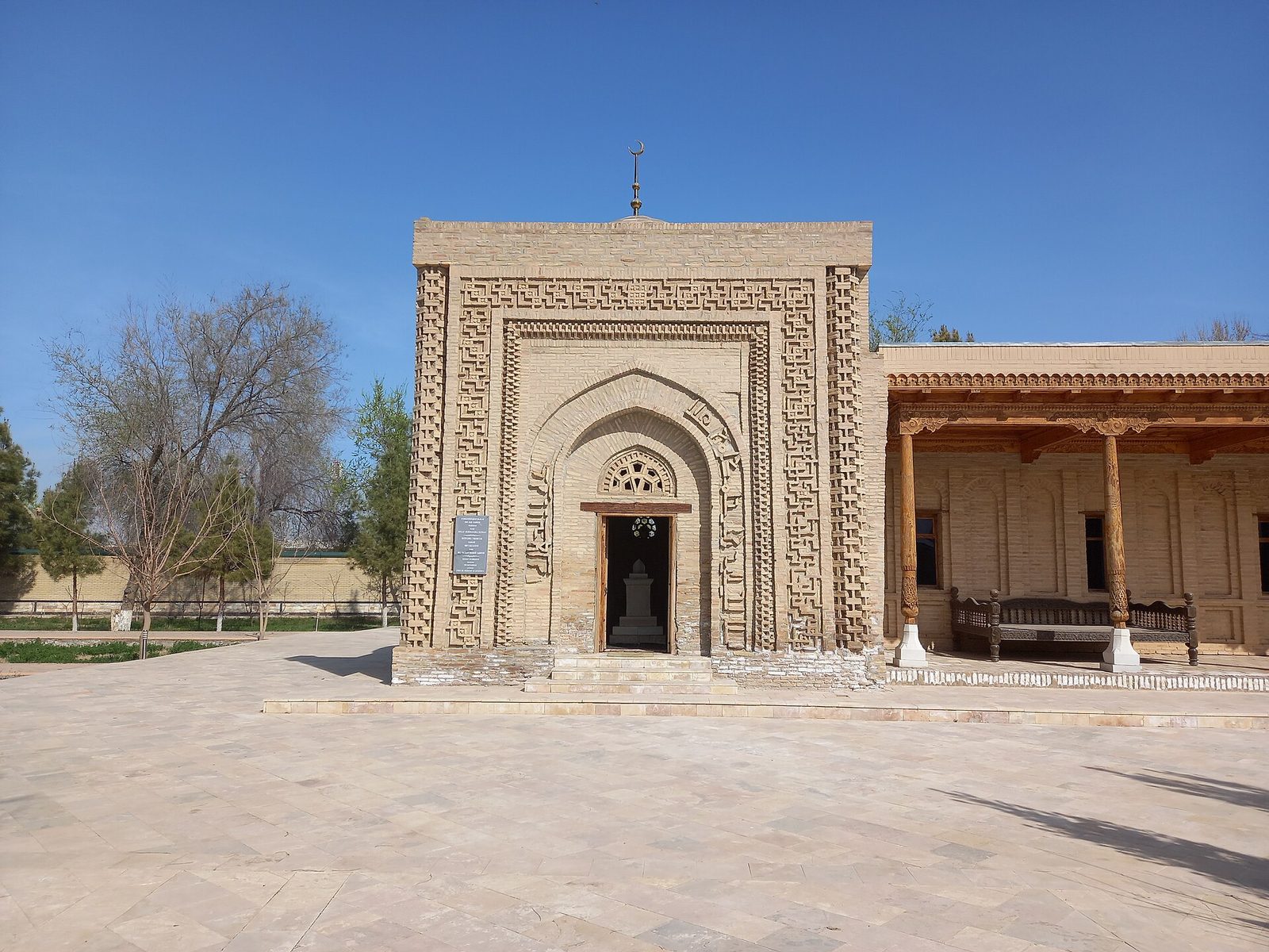 The brick portal of the Mir-Sayid Bakhrom mausoleum in Karmana