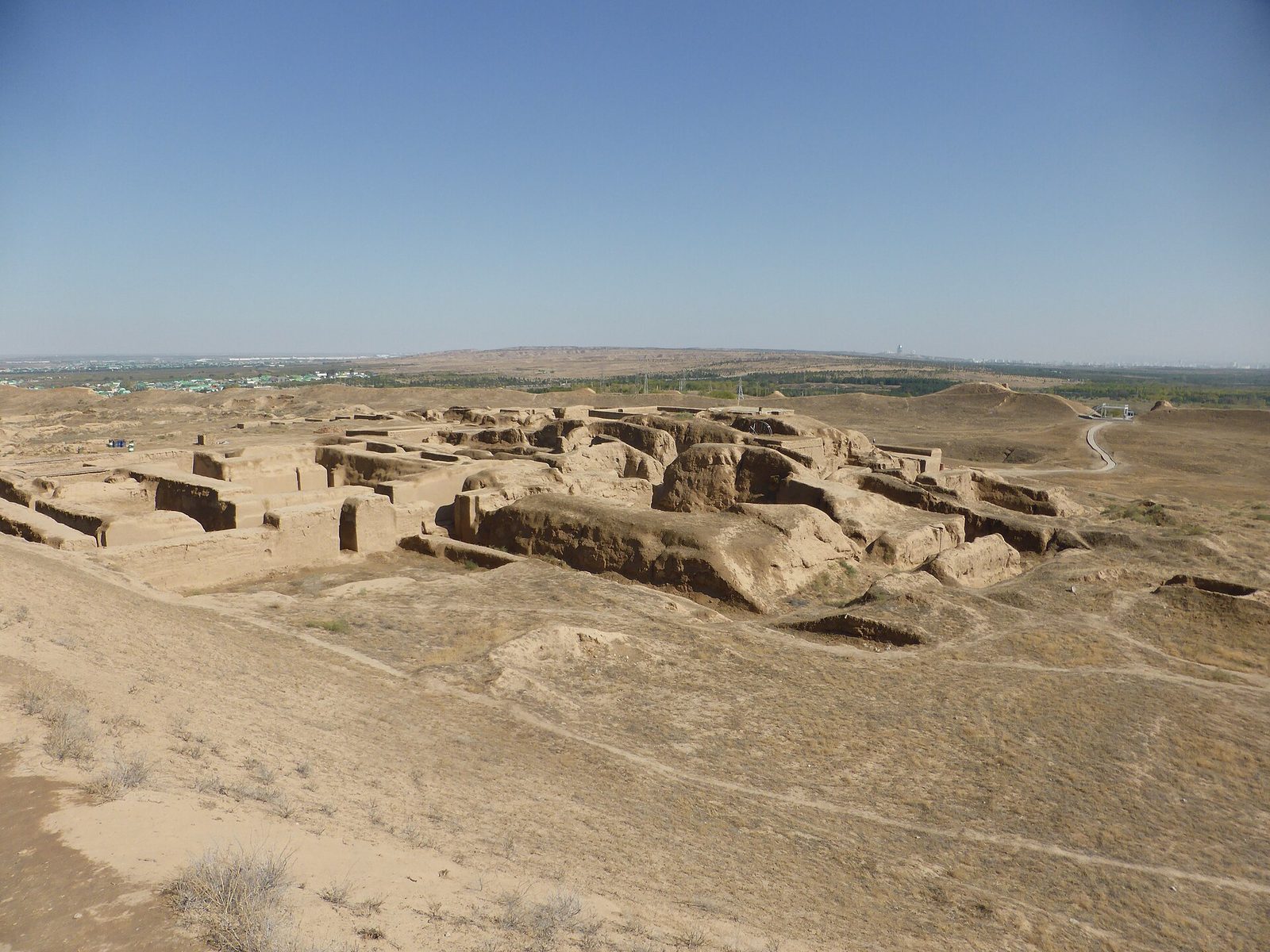 The excavated halls of Old Nisa, the Parthian fortress near Ashgabat, Turkmenistan