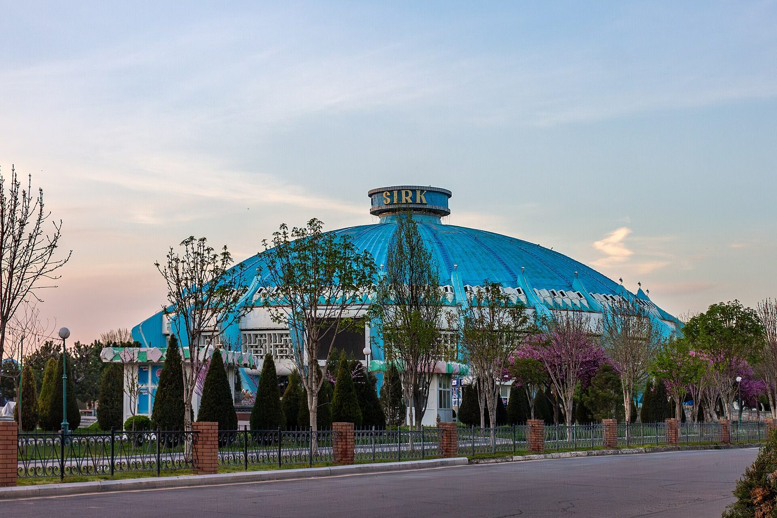 The blue dome of the State Circus, Tashkent